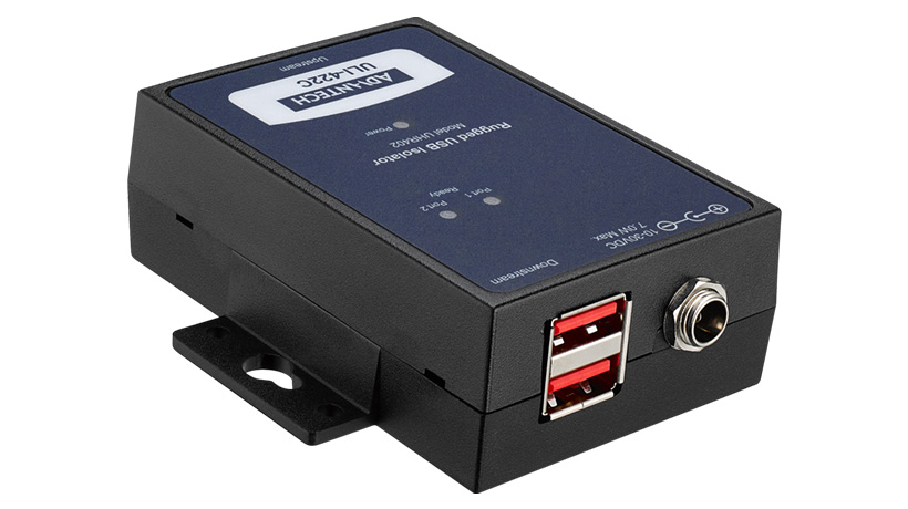 ULI-422C, 2포트, USB-USB 아이솔레이터/허브 (Rugged)